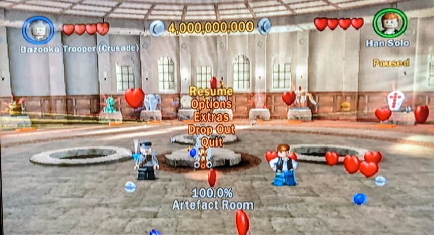 LEGO Indiana Jones on Wii, 100% complete.