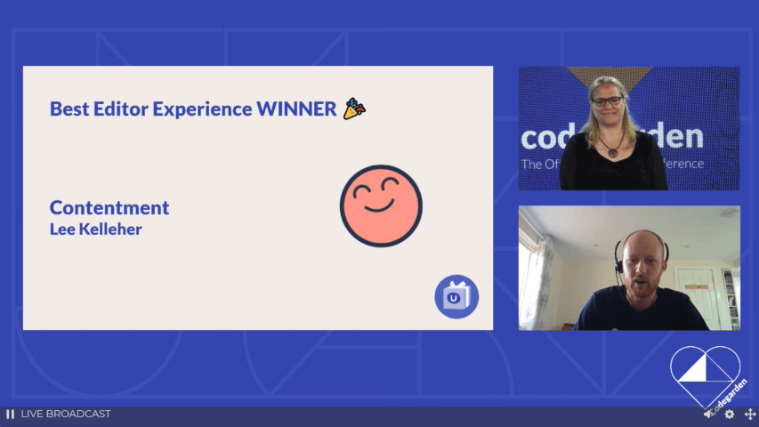 Contentment - Umbraco Package winner for Best Editor Experience at CodeGarden 2021.